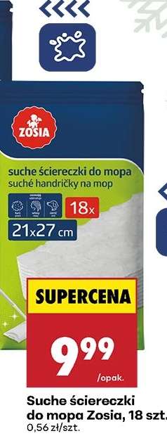 Suche ściereczki do mopa Zosia, 18 szt.