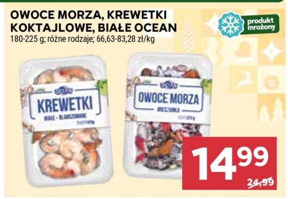 Owoce morza, krewetki koktajlowe, Białe Ocean