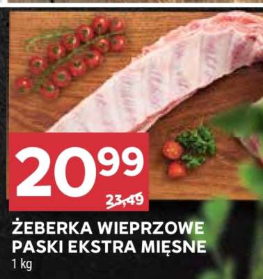 Żeberka wieprzowe paski ekstra mięsne