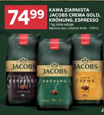 Kawa Ziarnista Jacobs Crema Gold, Krönung, Espresso