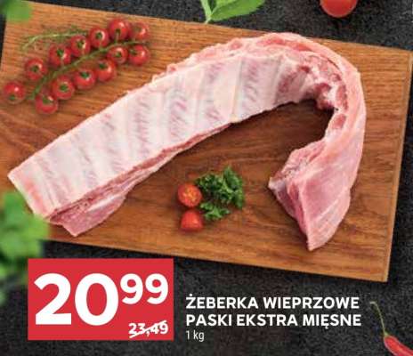 Żeberka wieprzowe paski ekstra mięsne