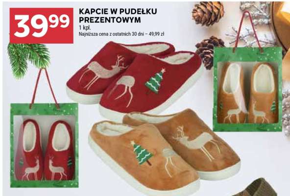 Kapcie w pudełku prezentowym