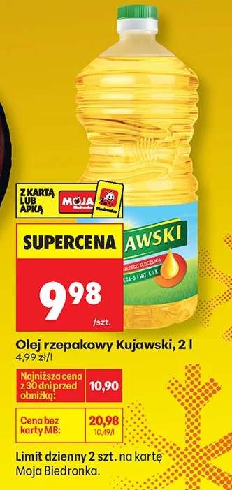 Olej rzepakowy Kujawski, 2 l