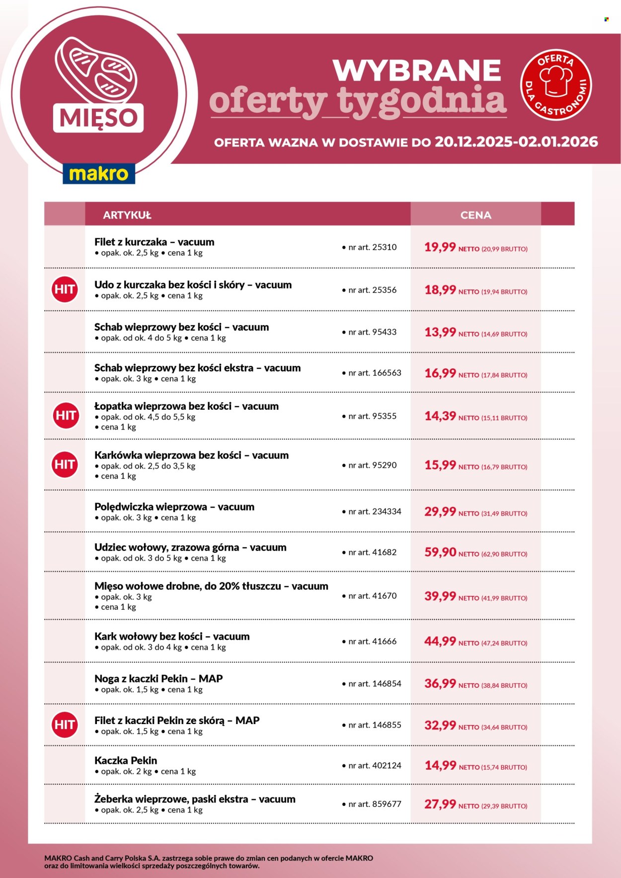 Gazetka Makro - 20.12.2025 - 2.01.2026. Strona 1