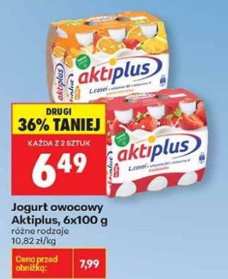 Jogurt owocowy Aktiplus, 6x100 g