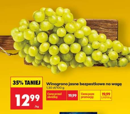 Winogrono jasne bezpestkowe na wagę