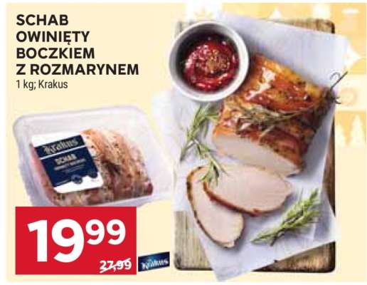 SCHAB OWINIĘTY BOCZKIEM Z ROZMARYNEM