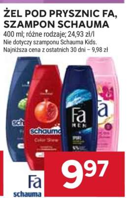 Żel pod prysznic Fa, Szampon Schauma