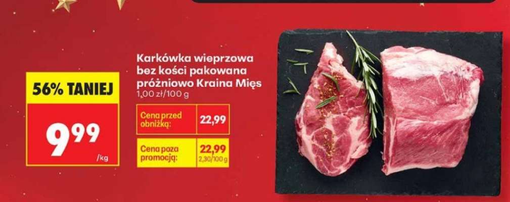 Karkówka wieprzowa bez kości pakowana próżniowo Kraina Mięs