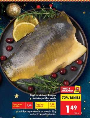 Płat ze skórą z karpia świeżego Marinero