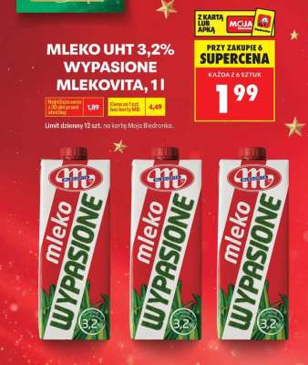 Mleko UHT 3,2 Wypasione Mlekovita 1l