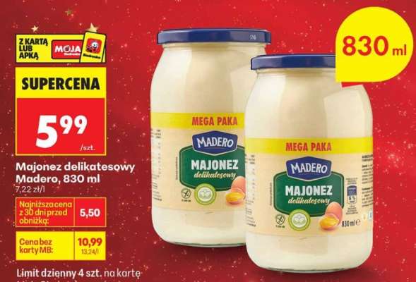 Majonez delikatesowy Madero, 830 ml