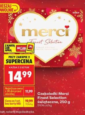 Czekoladki Merci Finest Selection świąteczne, 250 g