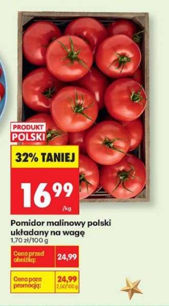 Pomidor malinowy polski układany na wagę