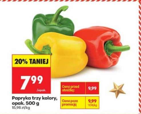 Papryka trzy kolory opak . 500 g