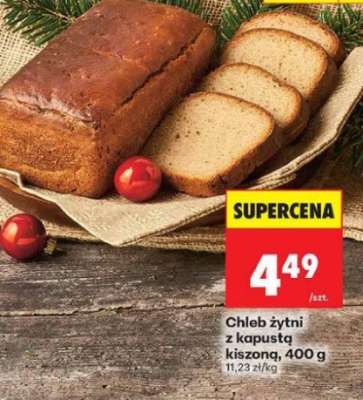 Chleb żytni z kapustą kiszoną, 400 g