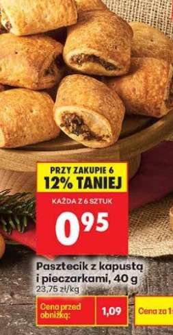 Pasztecik z kapustą i pieczarkami , 40 g
