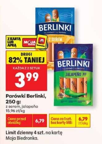 Parówki Berlinki, 250 g