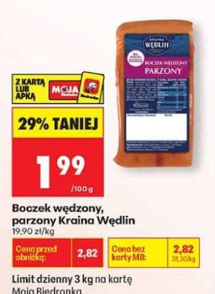 Boczek wędzony, parzony Kraina Wędlin