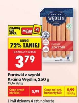 Parówki z szynki Kraina Wędlin , 250 g