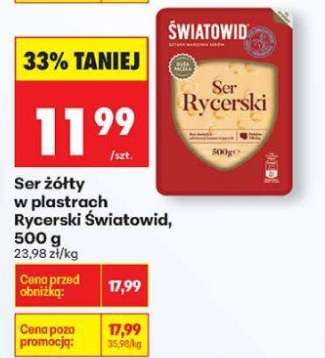 Ser żółty w plastrach Rycerski Światowid, 500 g