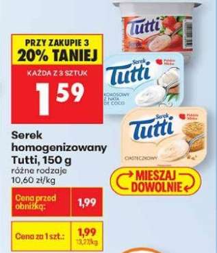 Serek homogenizowany Tutti, 150 g