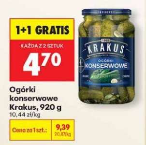 Ogórki konserwowe Krakus, 920 g