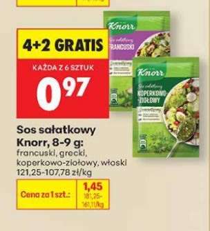 Sos sałatkowy Knorr, 8-9 g