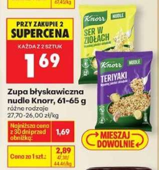 Zupa błyskawiczna nudle Knorr, 61-65 g