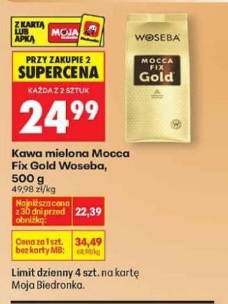 Kawa mielona Mocca Fix Gold Woseba 500 g