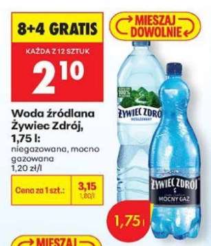 Woda źródlana Żywiec Zdrój, 1,75 l
