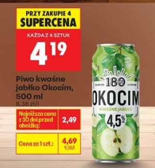 Piwo kwasne jabłko Okocim, 500 ml