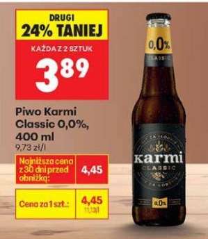 Piwo Karmi Classic 0,0%, 400 ml