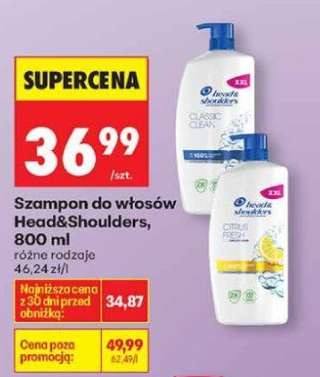 Szampon do włosów Head&Shoulders, 800 ml