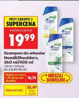 Szampon do włosów Head Shoulders 360 ml 400 ml