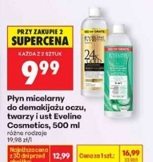 Płyn micelarny do demakijażu oczu twarzy i ust Eveline Cosmetics , 500 ml