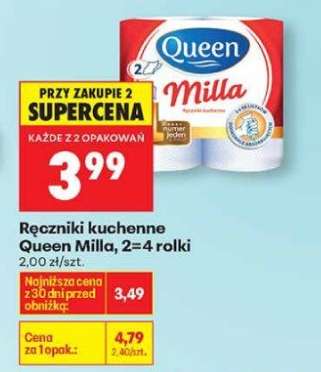 Ręczniki kuchenne Queen Milla, 2=4 rolki