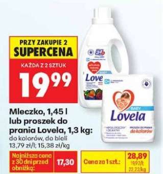 Mleczko, 1,45 l lub proszek do prania Lovela, 1,3 kg