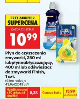 Płyn do czyszczenia zmywarki 250 ml lub płyn nabłyszczający 400 ml lub odświeżacz do zmywarki Finish , 1 szt