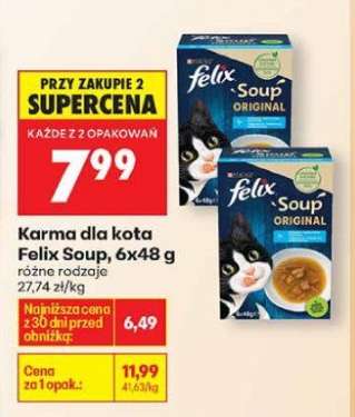 Karma dla kota Felix Soup, 6x48 g