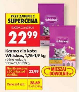 Karma dla kota Whiskas, 1,75 - 1,9 kg