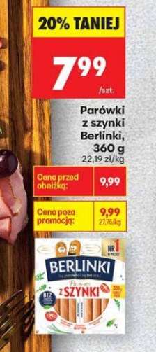 Parówki z szynki Berlinki, 360 g