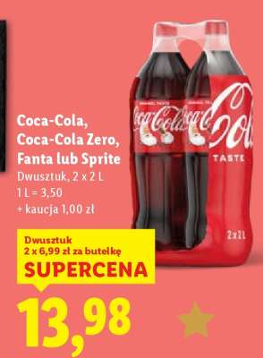 Coca-Cola, Coca-Cola Zero, Fanta lub Sprite*