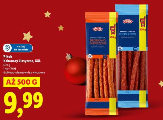 PIKOK Kabanosy klasyczne, XXL