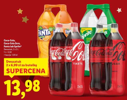 Coca-Cola, Coca-Cola Zero, Fanta lub Sprite*