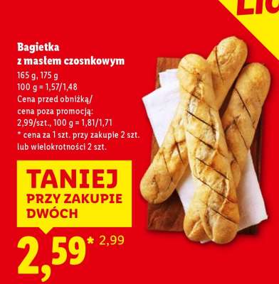 Bagietka z masłem czosnkowym