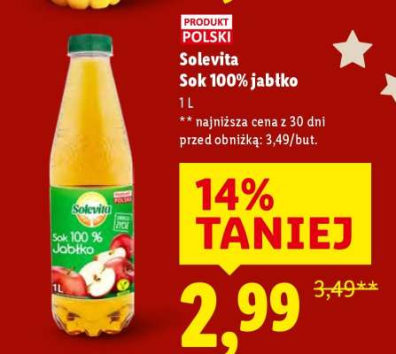 Solevita Sok 100% Jabłko