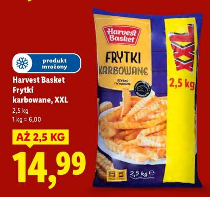 HARVEST BASKET Frytki karbowane, XXL