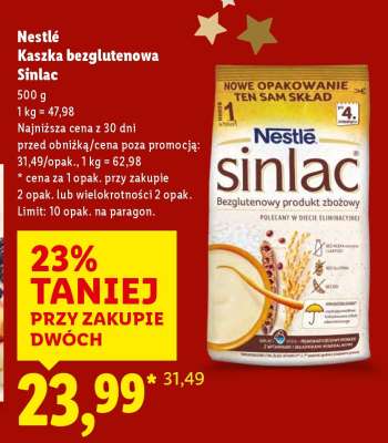 NESTLÉ Kaszka bezglutenowa Sinlac