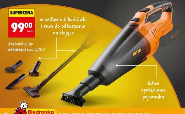 Akumulatorowy odkurzacz ręczny 20 V